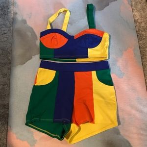 Fashion Nova color block set